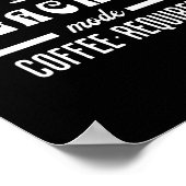 Lehrermodus Kaffee erforderlich – Lustiger Erziehe Poster (Ecke)