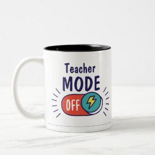 Lehrermodus ohne sonnige Arbeit Zweifarbige Tasse