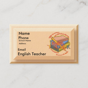 Lehrermotto für Englisch Visitenkarte