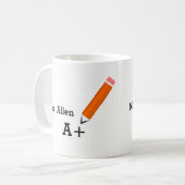 Lehrermug mit Bleistiftdesign Kaffeetasse (Vorderseite Links)
