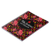 Lehrermuster rot und schwarz notizblock (Linke Seite)