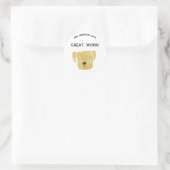 Lehrername Ermutigung Funny Dog Runder Aufkleber (Tasche)