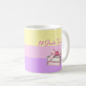 Lehrername & Klasse Pastellfarben Kaffeetasse (VorderseiteRechts)