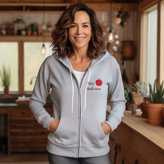 Lehrername mit Apple Hoodie
