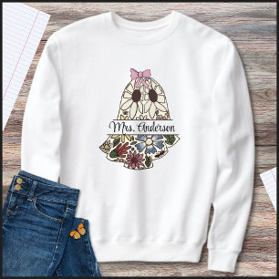 Lehrername Süße Floral-Geist Sweatshirt