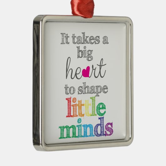 Lehrerornament Silbernes Ornament (Rechts)