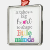 Lehrerornament Silbernes Ornament (Links)