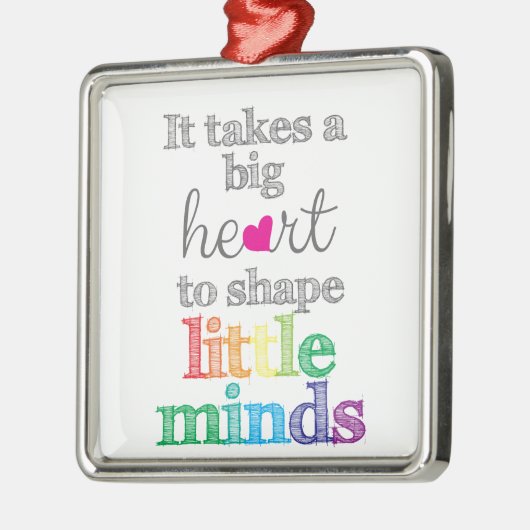 Lehrerornament Silbernes Ornament (Links)