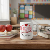 Lehrerpärchen benutzerdefiniertes Lehrer-Valentins Kaffeetasse
