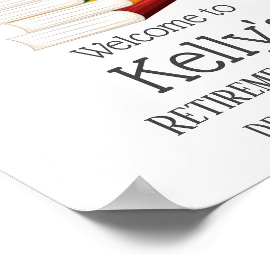 Lehrerpensionierung , Apple, welcom-Zeichen Poster (Ecke)