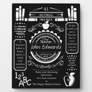 Lehrerpensionsgeschenk für den Chef, lange Dienstz Fotoplatte