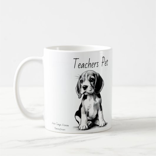 LehrerPet=Zeichn des Beagle Kaffeetasse (Links)