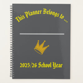 Lehrerplaner mit Platz für den Namen Planer