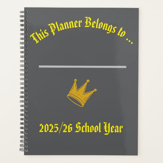 Lehrerplaner mit Platz für den Namen Planer (Vorderseite)