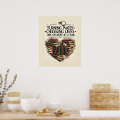 Lehrerposter | Buchherz Kunst 'Seiten umblättern' Poster (Küche)