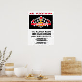 Lehrerposter Regeln Auto Racing - SRF Poster (Küche)