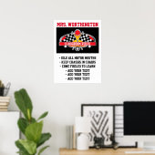 Lehrerposter Regeln Auto Racing - SRF Poster (Heimbüro)