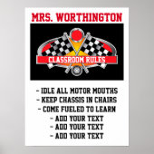 Lehrerposter Regeln Auto Racing - SRF Poster (Vorne)