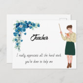 Lehrerpostkarte Postkarte (Vorne/Hinten)
