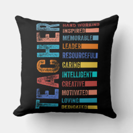 Lehrerqualitäten werfen Kissen