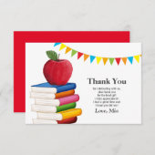 Lehrerrente , Apple, Lehrer, der sich in Rente set Dankeskarte (Vorne/Hinten)
