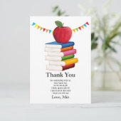 Lehrerrente , Apple, Lehrer, der sich in Rente set Dankeskarte (Stehend Vorderseite)