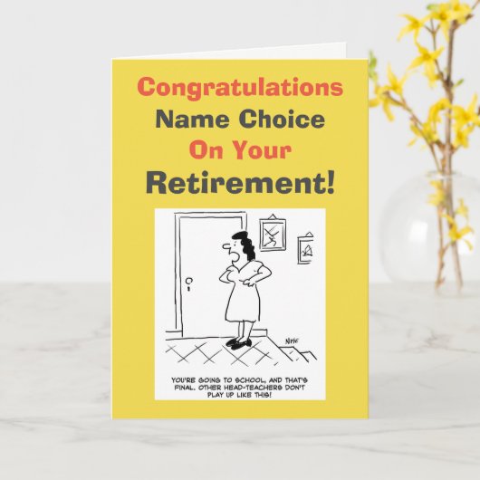 Lehrerrente Karte (Gelbe Blume)