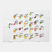 Lehrerruhestand A to Z Frucht Veg Alphabet Geschirrtuch (Horizontal)