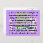 Lehrerruhestand "Don't Go" Geschenke der Geschicht Postkarte (Vorne/Hinten)