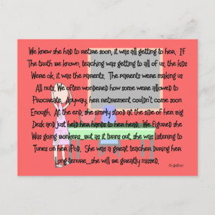 Lehrerruhestand "Gone Bonkers" Geschenke für Gesch Postkarte