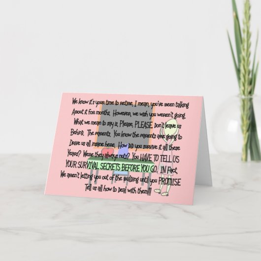 Lehrerruhestand "Insane Elents" Geschichtengeschen Karte (Vorderseite)