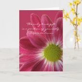 Lehrerruhestand, rosa Blume Karte (Gelbe Blume)