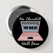 Lehrersaalpass Button (Vorne & Hinten)