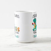 Lehrersaurus-Lehrerhumor mit kleinen Dinosauriern Kaffeetasse (Mittel)