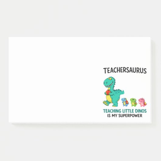 Lehrersaurus-Lehrerhumor mit kleinen Dinosauriern Post-it Klebezettel (Vorderseite)