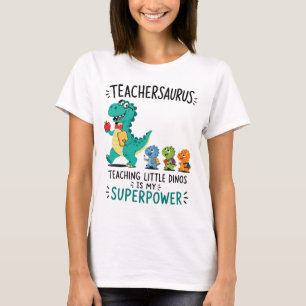 Lehrersaurus-Lehrerhumor mit kleinen Dinosauriern T-Shirt