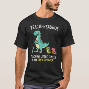 Lehrersaurus-Lehrerhumor mit kleinen Dinosauriern T-Shirt