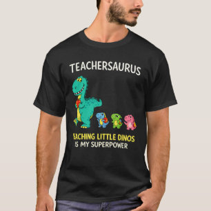 Lehrersaurus-Lehrerhumor mit kleinen Dinosauriern T-Shirt