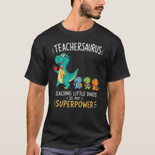 Lehrersaurus-Lehrerhumor mit kleinen Dinosauriern T-Shirt