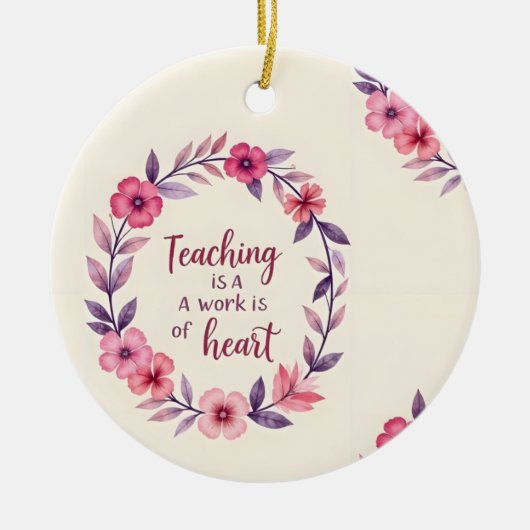 Lehrerschrei der Liebe Keramik Ornament (Vorne)