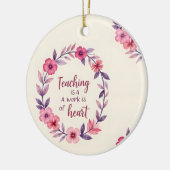 Lehrerschrei der Liebe Keramik Ornament (Links)