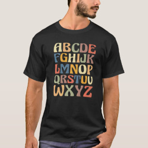 Lehrerschule Alphabet Vintag Retro Premium_1 T-Shirt