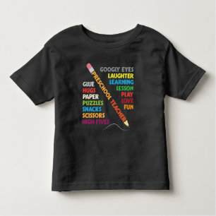 Lehrerschule der Vorschullehrerklasse Stift Kleinkind T-shirt