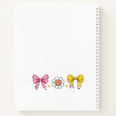 Lehrerschule Niedlich Bow Pencil Lächeln Name Notizblock (Rückseite)