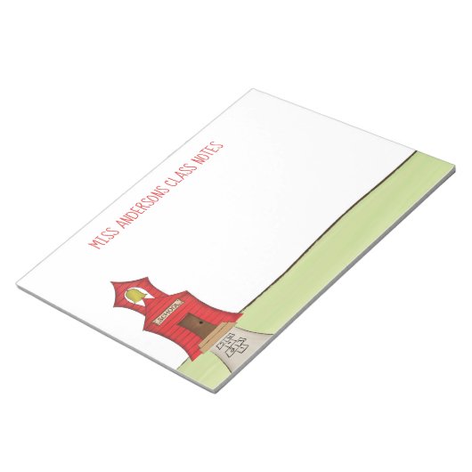 Lehrerschule Niedlich-Klassenzimmer Bildung Notizblock (angewinkelt)