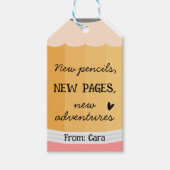 Lehrerschulen für Stifte Geschenkanhänger (Vorderseite)