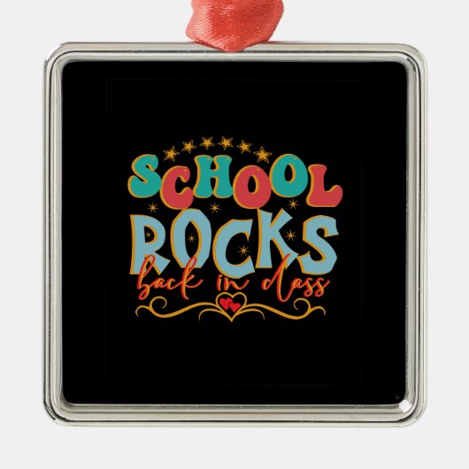 Lehrerschulen kehrt zurück in die Klasse Ornament Aus Metall (Vorne)