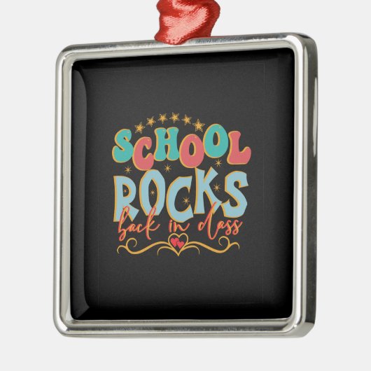 Lehrerschulen kehrt zurück in die Klasse Ornament Aus Metall (Links)