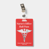 Lehrerschulen Krankenpflegehallen Abzeichen Ausweis (Back with Clip)