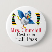 LehrerschulRestroom Pass Button (Vorderseite)